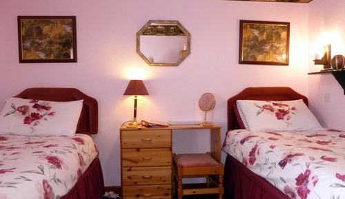 Habitación con 2 camas individuales, baño privado (Pink Sunset)