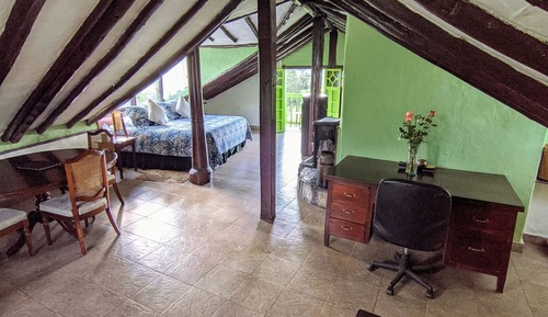 Habitación Deluxe doble, 1 cama de matrimonio grande, chimenea (Altillo)