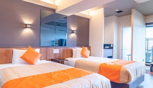 Habitación Deluxe con 1 cama doble o 2 individuales (Modern JP W. style with open-air bath)