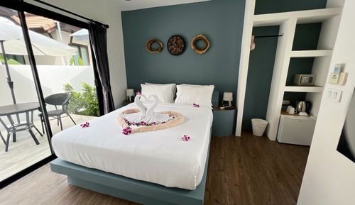 Habitación estándar doble, 1 cama de matrimonio, terraza, vistas al jardín