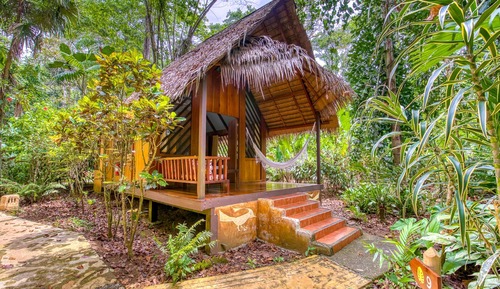Bungalow clásico, varias camas, vistas al jardín (1 Queen Bed, 3 Twin Beds)