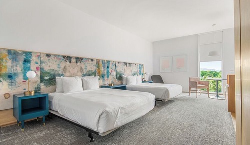 Habitación Deluxe, 2 camas de matrimonio, accesible para personas con discapacidad