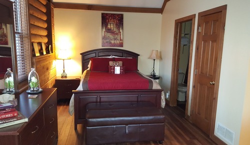 Cabaña romántica, 1 cama de matrimonio con sofá cama