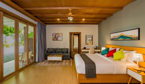 Villa familiar, 2 habitaciones, vistas a la playa