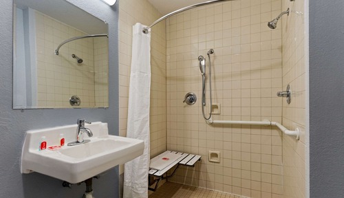 Habitación, 1 cama de matrimonio grande, accesible para personas con discapacidad (Roll-In Shower)