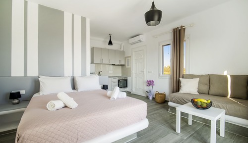 Estudio superior, 1 cama doble, balcón, vistas al mar