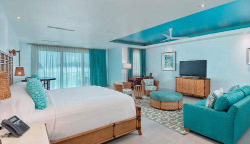 Suite, 1 cama de matrimonio grande con sofá cama, balcón, frente al mar