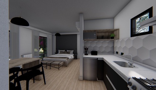 Estudio clásico, 1 cama de matrimonio grande
