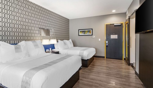 Habitación estándar, 2 camas de matrimonio, no fumadores, frigorífico y microondas