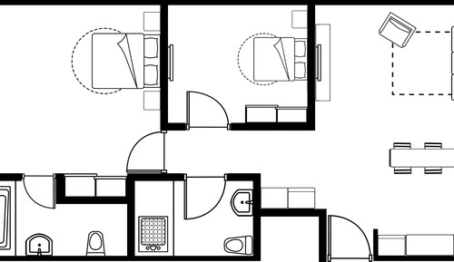 Habitación Deluxe, 2 habitaciones