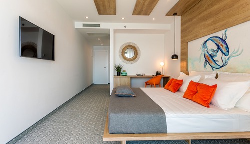 Habitación estándar doble, balcón, vistas al mar