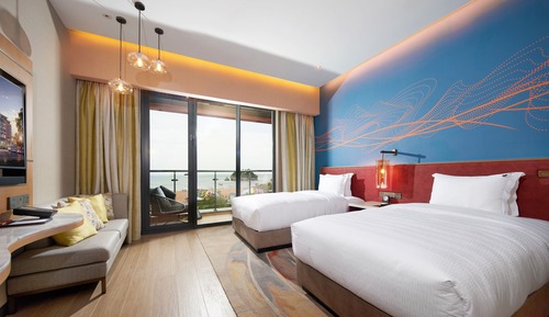 Habitación Deluxe, 2 camas individuales, vistas a la playa (Deluxe Twin Ocean View Room)