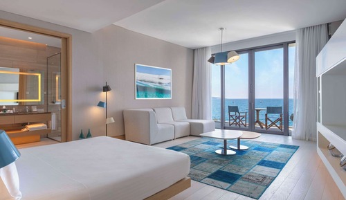 Suite junior, 1 cama de matrimonio grande, acceso a la piscina