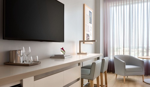 Habitación, 2 camas de matrimonio, vistas al parque