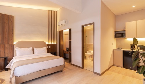 Suite estudio Deluxe, 1 cama de matrimonio con sofá cama
