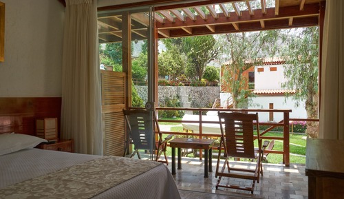 Habitación estándar doble, terraza, vistas al jardín