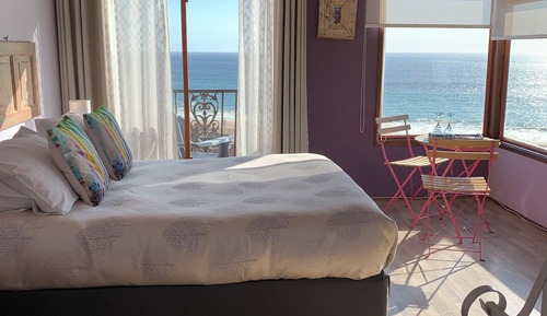 Habitación superior, 1 cama de matrimonio grande, vistas a la playa, en esquina