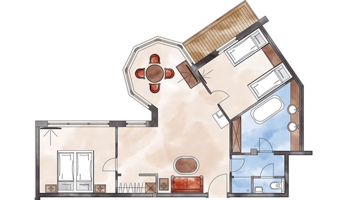 Suite familiar, 2 habitaciones, balcón