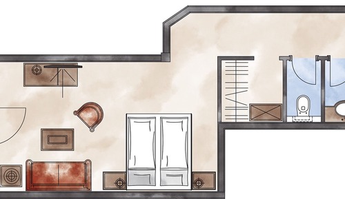 Estudio Deluxe, balcón