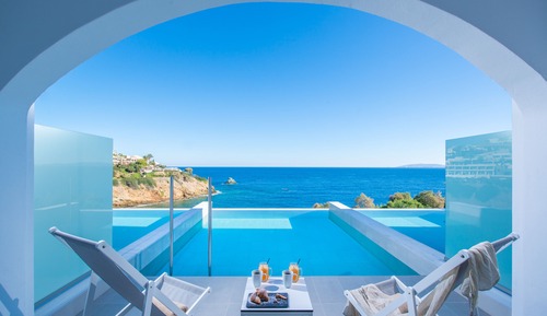 Habitación superior, piscina privada, vistas al mar