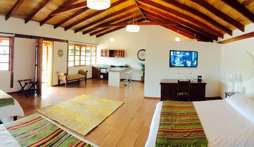 Habitación familiar, 1 habitación, cocina básica, vistas al jardín