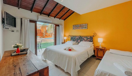 Suite  vista para a piscina