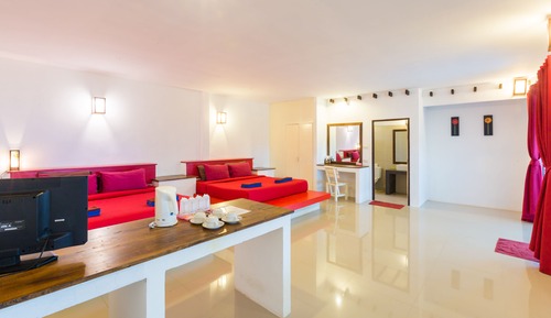 Bungalow familiar, 1 habitación, en la zona del jardín