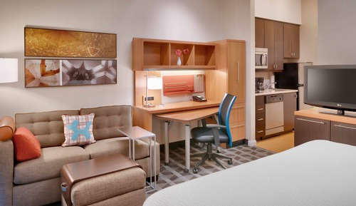 Estudio, 1 cama de matrimonio grande con sofá cama (Mobility/Hearing Access, Roll-in Shwr)
