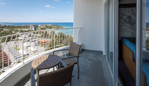 Habitación Premier con 2 camas individuales, no fumadores, vistas parciales al mar (7th Floor)