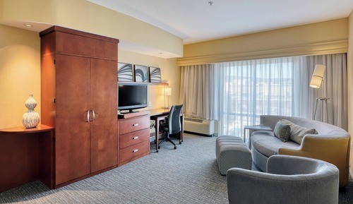 Estudio, 1 cama de matrimonio grande con sofá cama, vistas a la ciudad