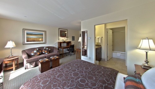 Suite estudio, 1 cama de matrimonio, cocina