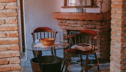 Habitación básica doble, 1 cama de matrimonio, chimenea
