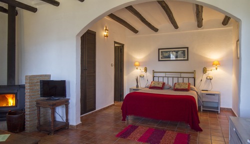 Habitación junior doble, 1 cama de matrimonio, chimenea, vistas al jardín