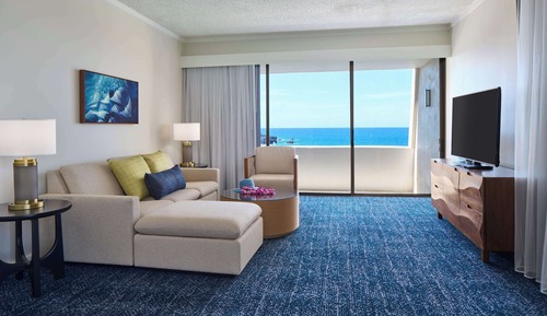 Suite Club, 1 cama de matrimonio grande con sofá cama, frente al mar