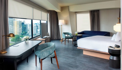 Habitación panorámica, 1 cama de matrimonio grande, no fumadores, vistas a la ciudad