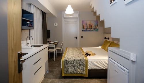 Suite estudio económica, 1 cama de matrimonio, no fumadores, vistas al jardín