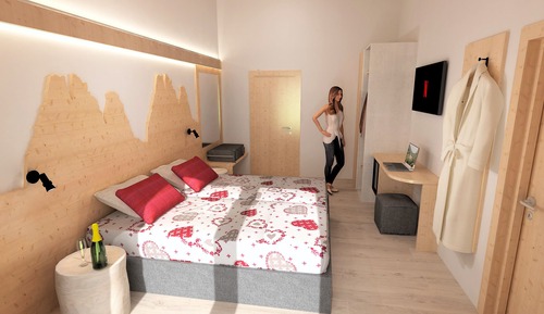 Habitación estándar con 1 cama doble o 2 individuales