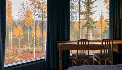 Cabaña de lujo, 1 cama de matrimonio, vistas al parque, junto a la pista de esquí