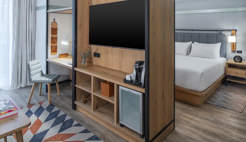 Suite ejecutiva, 1 cama de matrimonio grande con sofá cama, ducha adaptada