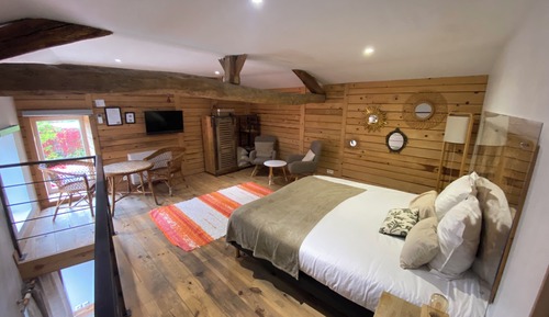 Habitación de luna de miel doble, 1 cama de matrimonio, bañera de hidromasaje (Cocoon)