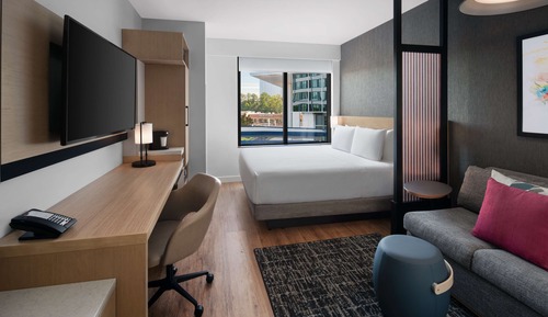 Habitación, 1 cama de matrimonio grande con sofá cama