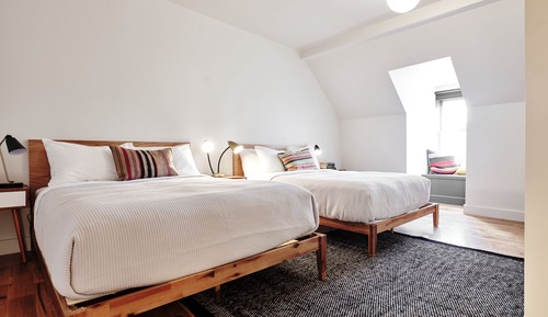 Suite estudio Premier, 2 camas de matrimonio, vistas a la montaña