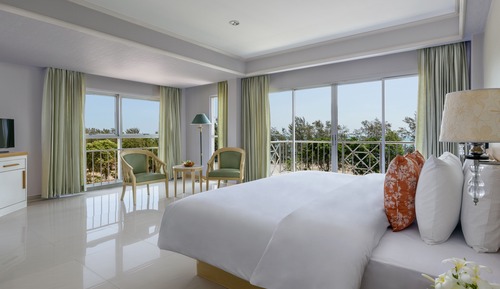 Habitación Deluxe, 1 cama de matrimonio grande, vistas al mar (Corner)