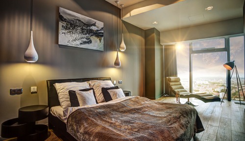 Apartamento Deluxe, 2 habitaciones, vistas a la ciudad, en una planta alta