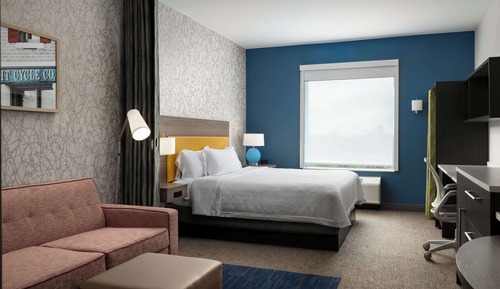 Estudio, 1 cama de matrimonio grande (Mobility & Hearing, Roll-in Shower)