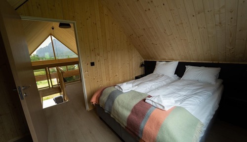 Cabaña familiar, 2 habitaciones, vistas a la montaña
