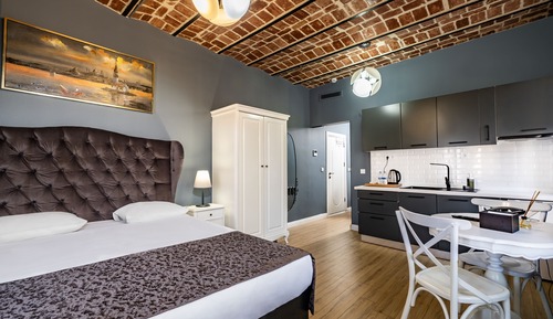 Suite estudio, balcón