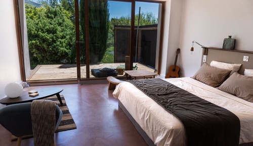 Habitación de lujo doble, baño privado, vistas al jardín (Miyochi)