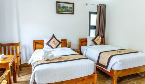 Habitación Deluxe con 2 camas individuales, vistas al jardín