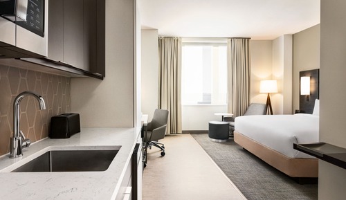Estudio, 1 cama de matrimonio grande